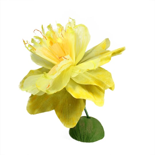 Gordon 32002816 30 in. Yellow, Green & Orange Decorative Spring Floral Artificial Craft Stem